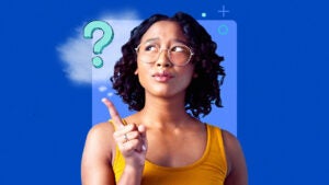A woman thinking