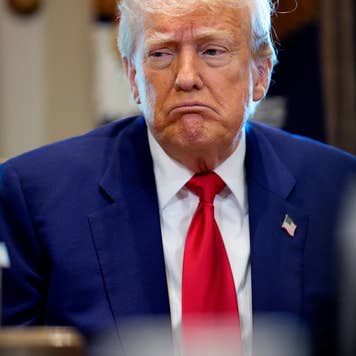 President Trump with a frown on his face